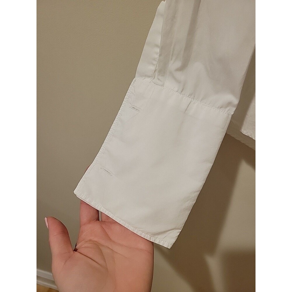 Ralph Lauren Purple Label Collection White Cotton French Cuff Shirt Womens 12 - Picture 4 of 13